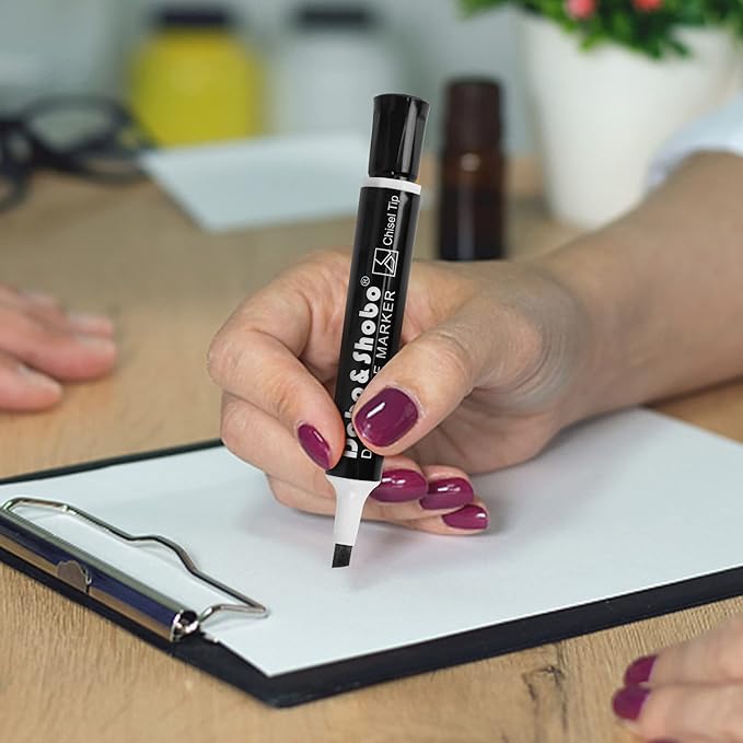 Dabo&Shobo Dry Erase Markers 24 Pack, 10 Assorted Colors With Low Odor Ink, Chisel Tip, Whiteboard Markers For Back To School, Office, Home