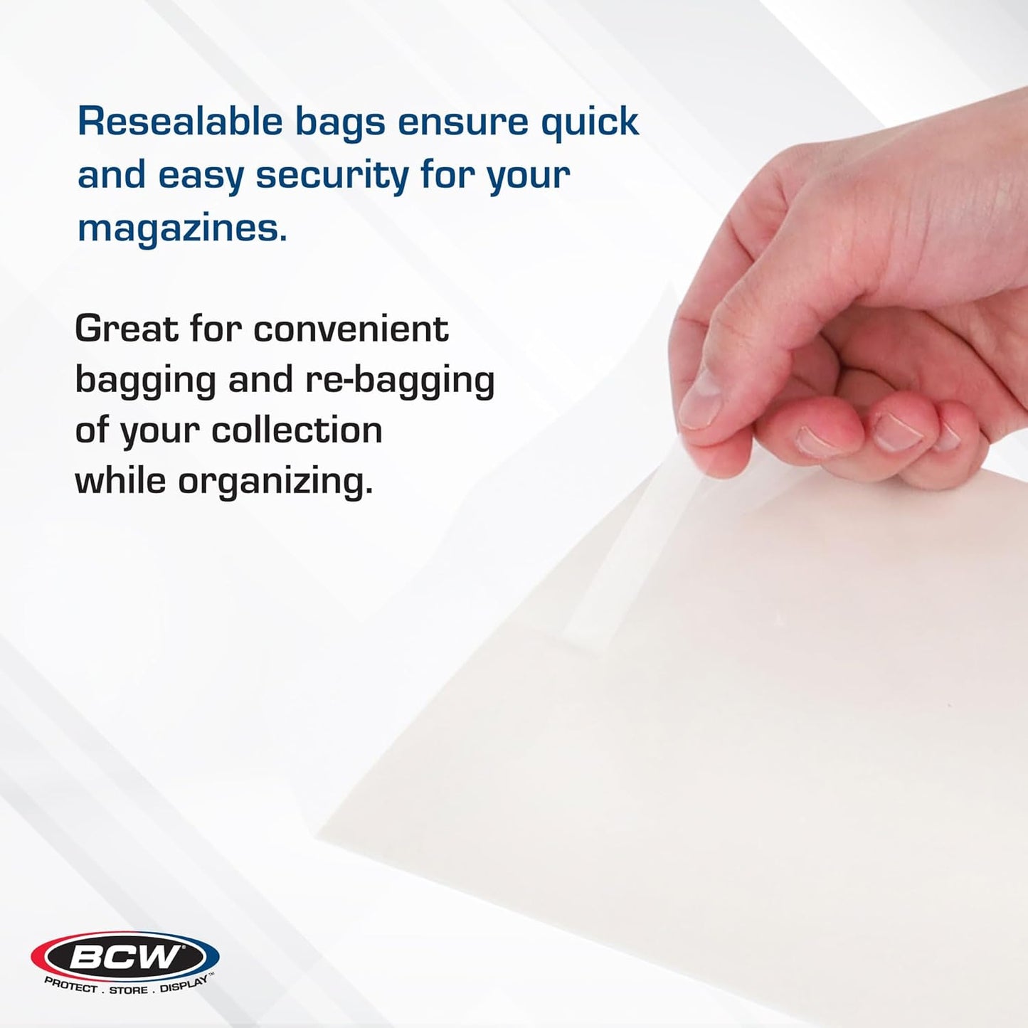 BCW Thick Resealable Magazine Bags - 5 Pack of 500 | Acid-Free, Clear Polypropylene Sleeves for Archival-Quality Storage of Collectible Magazines | Protect Your Valuable Comic Book Collection