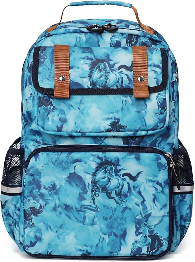 Kids Backpack - Lightweight 15” Backpack in Fun Prints for School, Travel, & Daycare, Ideal for Ages 4+, Roomy Interior, Durable & Water-Resistant Fabric, Back to School Book Bags