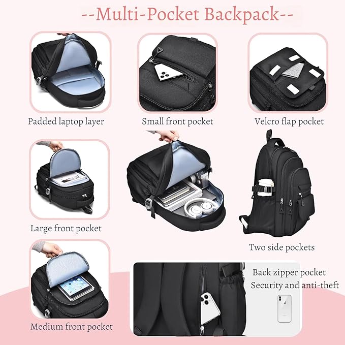 Backpack for Girls Teens, Solid-Color School Backpack for Boys Kids, Aesthetic Bookbag for Middle & High School Travel Daypack,Khaki