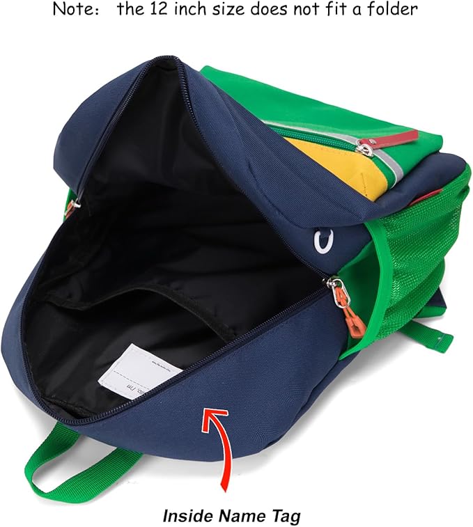 HawLander Little Kids Backpack for Boys Toddler School Bag Fits 3 to 6 years old, 12 inch, Blue Green