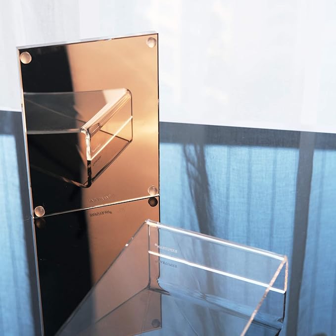 Acrylic Calculator with Stand, Battery and Solar Hybrid Powered Basic Calculator 12-Digit LCD Display,Home Office Desktop Accessories(Silver)