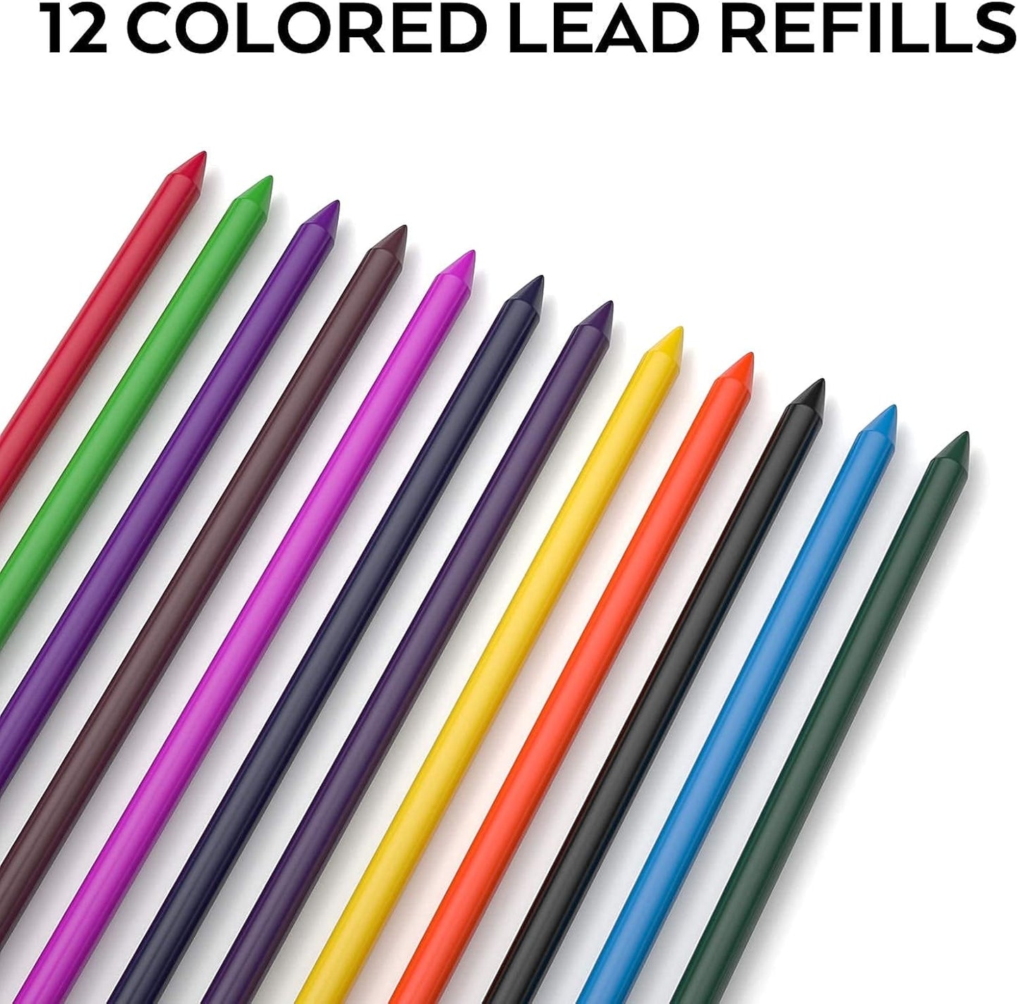 Nicpro Metal 2.0 Mechanical Pencil Set with Case, 3 PCS Drafting Lead Holder with 10 Tubes 2mm Graphite Lead Refill(HB 2H 4H 2B 4B) &Colors, Sharpeners, Erasers for Artist Writing, Drawing, Sketching