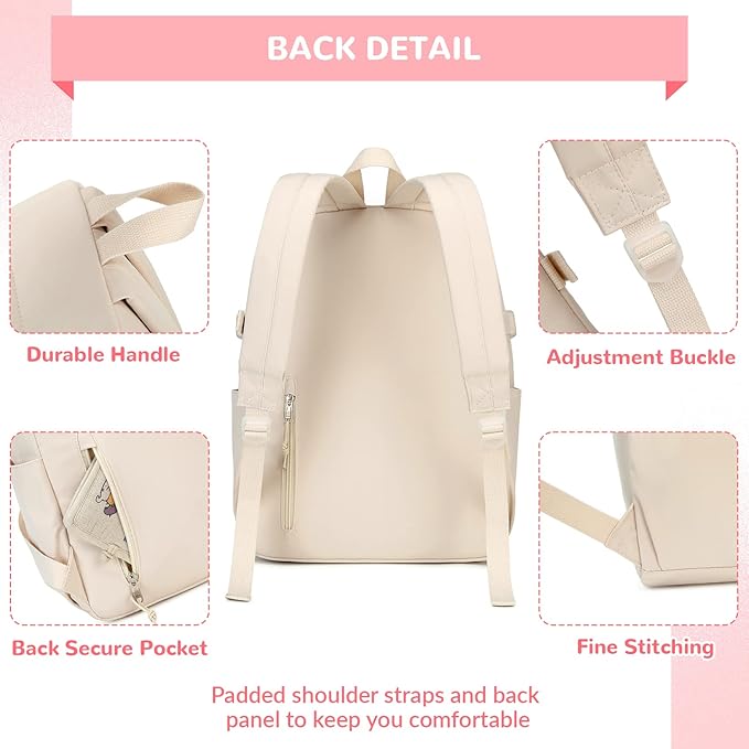 Casual School Bookbag Travel Backpack for Teen Girls