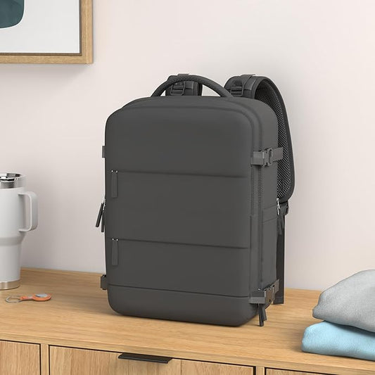 Travel Backpack For Women Men Airline Approved Carry On Backpack Flight Approved Waterproof Sports Luggage Backpack Casual Daypack Small Hiking Backpacks Black Backpacks