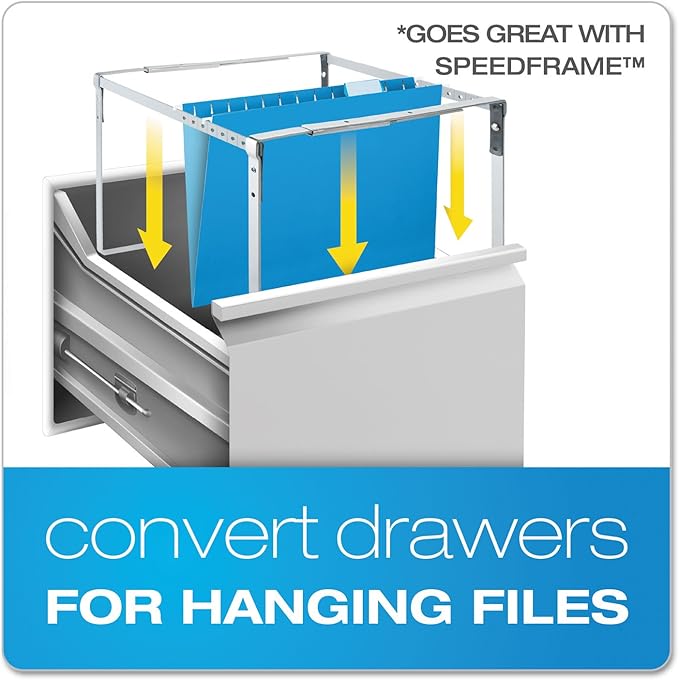 Pendaflex Extra Capacity Reinforced Hanging File Folders, 2", Legal Size, Red, 1/5 Cut, 25/BX (4153x2 RED)