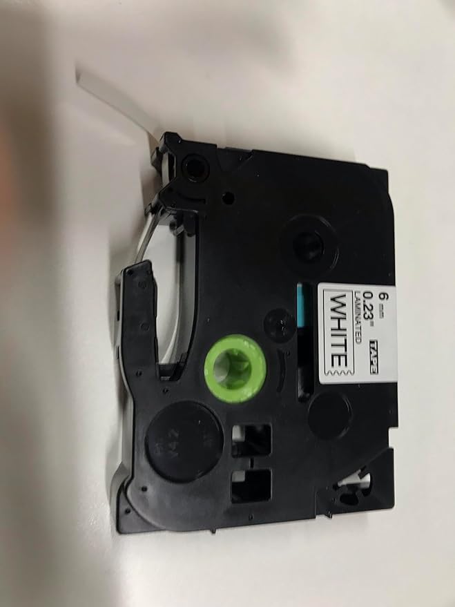 Wonfoucs PTouch 6mm 1/4" (0.23") Laminated TZ Tape Replace for Brother TZe-211 TZe211 TZ-211 TZ211 P Touch Label Tape Narrow Work with Brother Label Maker PTD220 PTH110 PTD210 PT-D202, 8m, 4-Pack