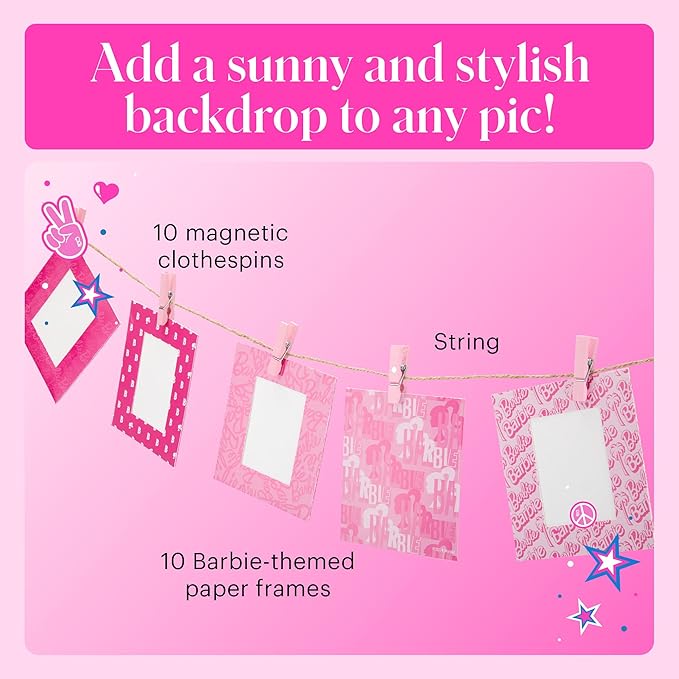 KODAK x Barbie Step Slim Wireless Instant Portable Photo Mobile Printer Gift Bundle (Signature Style)+ Barbie Camera Case, Photo Album, Sticker & Hanging Frames, 50 Stickers + Zink Paper (20 Sheets)
