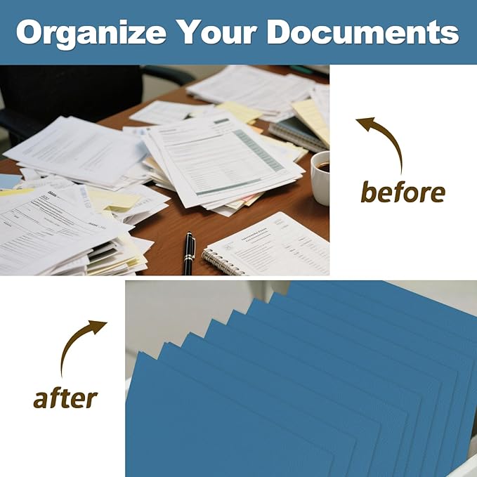 Folders with Pockets, LAYZZ 30 Pack Paper Pocket Folders, 2 Pocket Folders Fits Letter Size Paper, for School Office and Home (Blue)