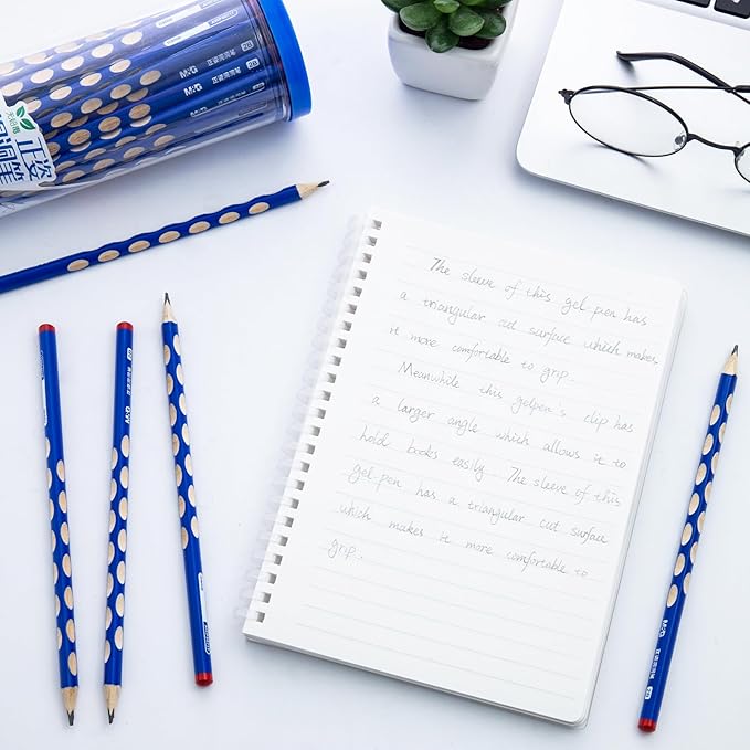 M&G 50 Pcs Triangular Pencils for Kids, Triangular Pole with Grip Correction 2B Pencils, Graphite Wood Pencils with Smooth Writing for School, Office Supplies, Painting, Sketching, Weddings, Party