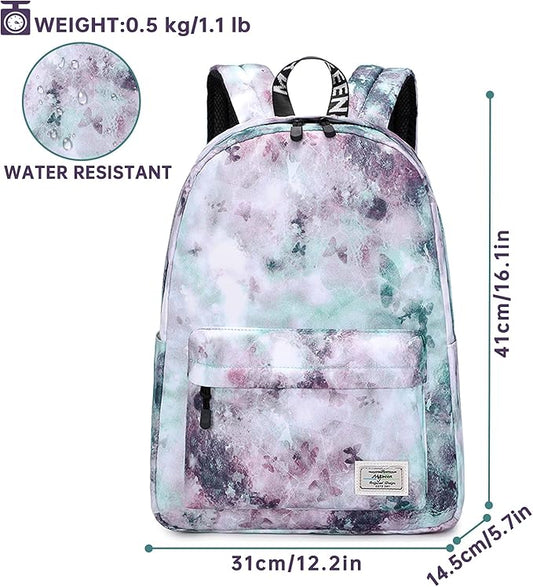 Lohol Galaxy Backpack for School Travel, Lightweight BookBag for Girls Kids