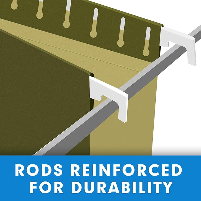 Extra Capacity Hanging File Folders, RAZCC 60 Pack Letter Size Reinforced Hanging Folders with Heavy Duty 1 Inch Expansion for Bulky Files, Filing Cabinet, Adjustable Tabs, Green