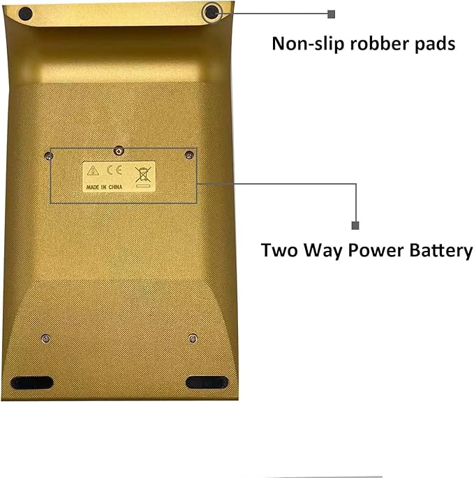 Benkaim Solar Gold Standard Function 10-Digit Desktop Calculator for Office, Home