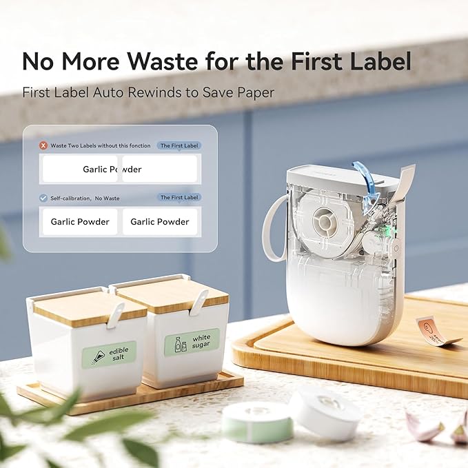 NIIMBOT D11 New Version Label Maker Machine with 3 Rolls Tape, 300DPI Bluetooth Label Printer, Portable Thermal Printer, Sticker Maker for Organizing Home Office School,White