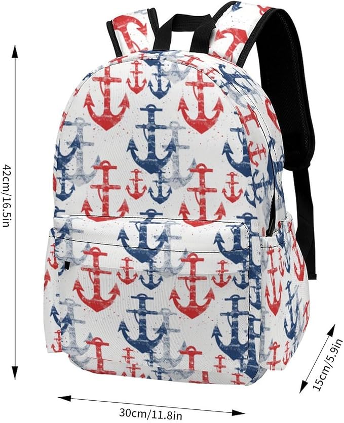 17 Inch Laptop Backpack Ocean Marine Elements Teen Girls Boys School Backpack Bags Travel Bookbag Back Pack Outdoor Daypack for Women Men