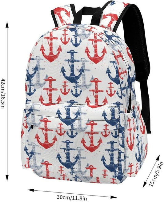 17 Inch Laptop Backpack Ocean Marine Elements Teen Girls Boys School Backpack Bags Travel Bookbag Back Pack Outdoor Daypack for Women Men