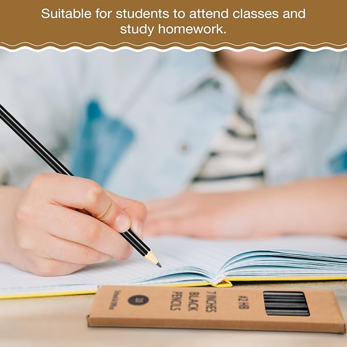 Geyoga 50 Boxes Woodcased Classroom #2 HB Pencils with Erasers 500 Count Pre-sharpened Number 2 Pencils for School Teacher Office Supplies, Writing, Drawing and Sketching Back to School Gifts(Black)