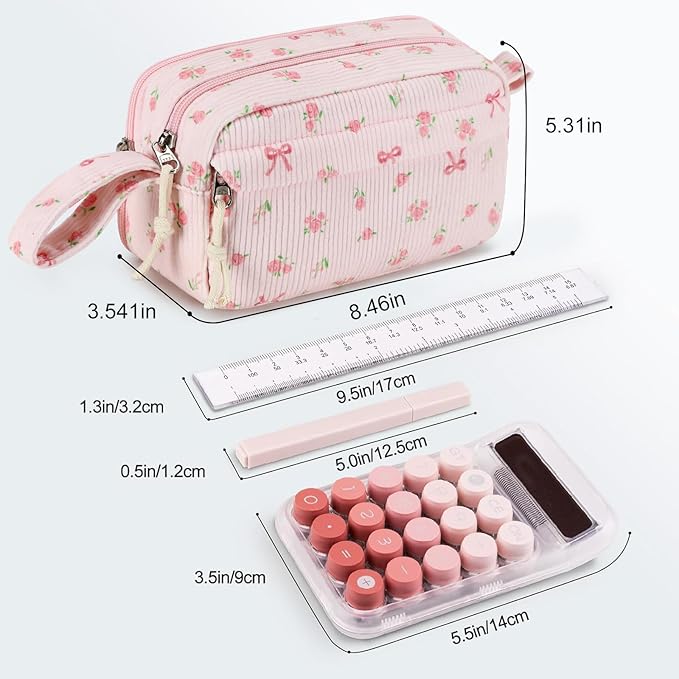 Bluboon Big Capacity Pencil Case Pencil Pouch Pen Case School Supplies Cute Pencil Box Pencil Bag for Teen Girls Boys Women Man
