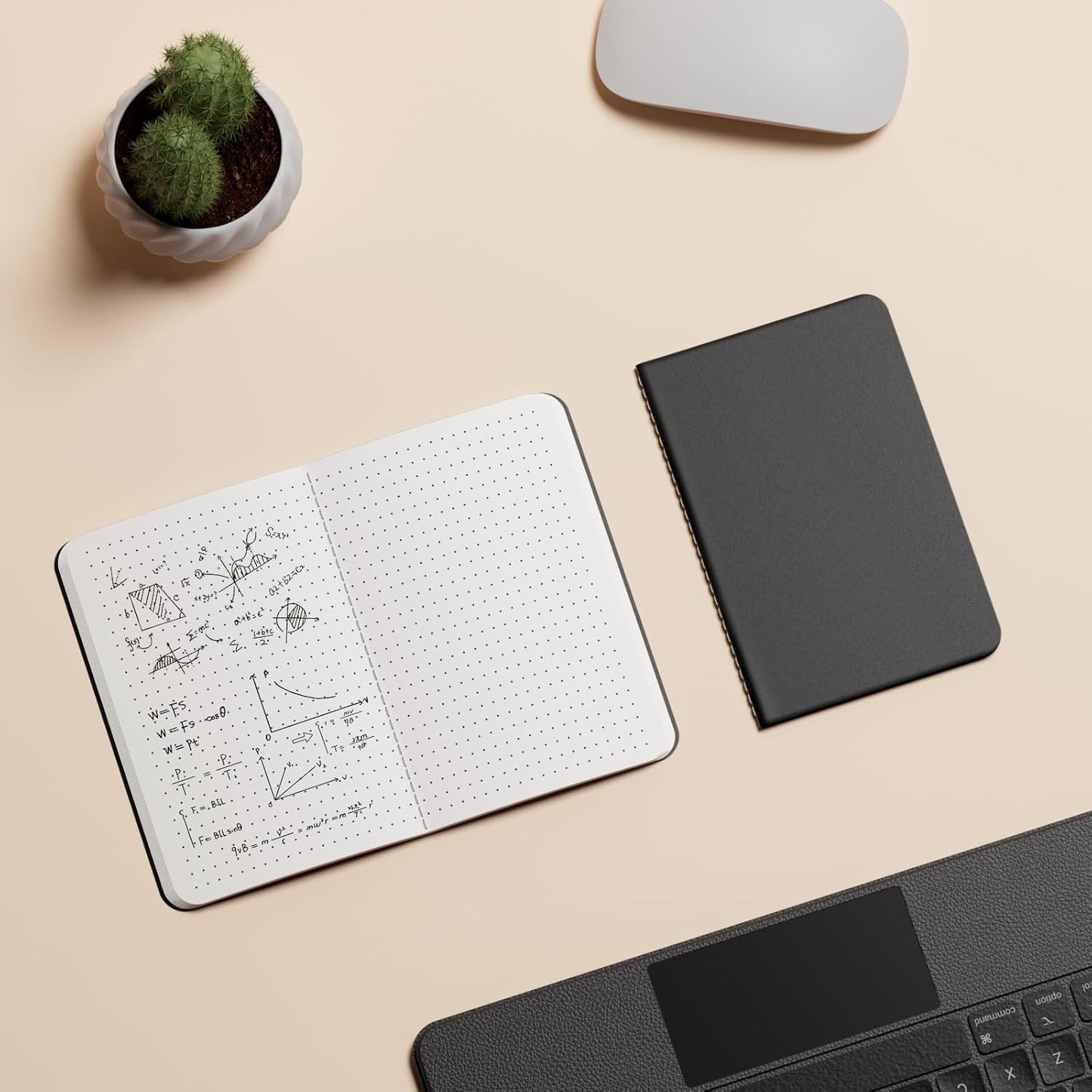 Dot Grid Pocket Notebooks, 20 Pack Mini Notebook Bulk, 3.5x5.5 inch, A6 Size Thick 80GSM Dotted Paper, Black Cover Small Journal for Men, Women, Work, Journaling & Business Notes