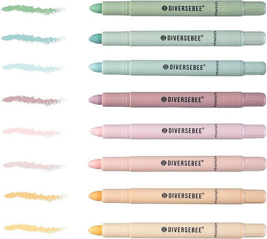 DIVERSEBEE Bible Highlighters and Pens No Bleed, 8 Pack Assorted Colors Gel Highlighters Set, Cute Bible Markers Study Journaling School Supplies and Accessories (Pastel)