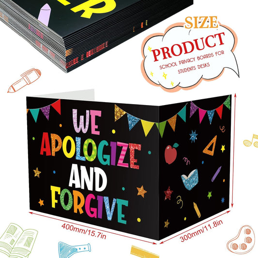 Honoson 24 Pcs Bulk Inspirational Privacy Folders for Students Cardboard Test Privacy Boards Motivational Words Desk Dividers Shield for Classroom School Study Supplies, 6 Styles (Passion)