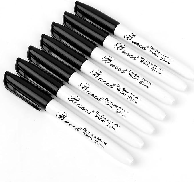 Black Dry Erase Markers, Low-Odor, 150 Count, Chisel tip, Perfect for Writing on Whiteboards, Dry-Erase Boards, Glass, School Office Supplies