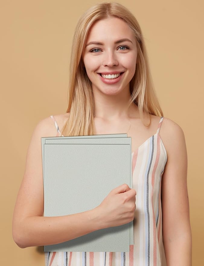 SUNEE Folders with Pockets (25 Pack, Warm Gray), 2 Pocket Folders Fit Letter Size, Paper File Folder for School Office Home Business, Textured Paper