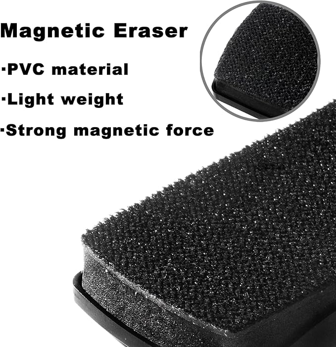 Dry Erase Markers Set 11pcs Whiteboard Markers Comber sets,6 Whiteboard Markers with 4 super strong magnetics & 1 Dry Eraser Bundle of White Board Dry Erase Markers (Black Markers)