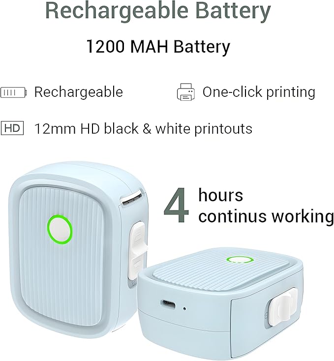 Portable Bluetooth Label Maker Machine - Pro Mini Printer with Multiple Templates, Ideal for Home, Office, and Storage Organization