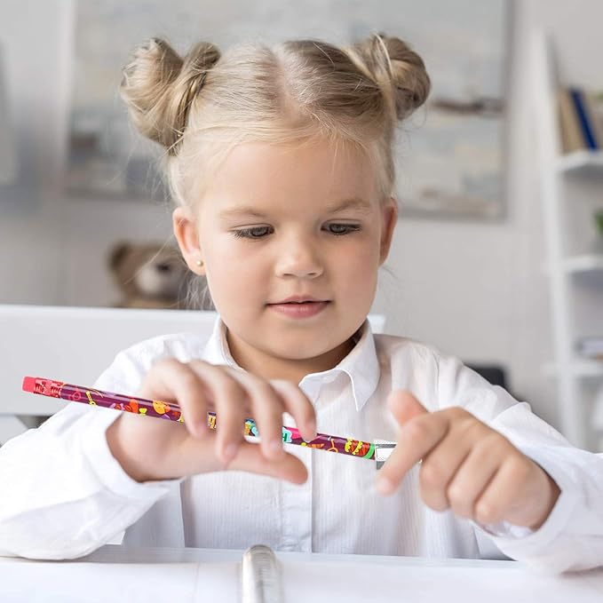 Kolewo4ever 200 Pieces Happy Birthday Pencils Colorful Printed Birthday Pencils with Top Erasers for Teachers Classrooms Reward Birthday Party Kids Gifts Supplie