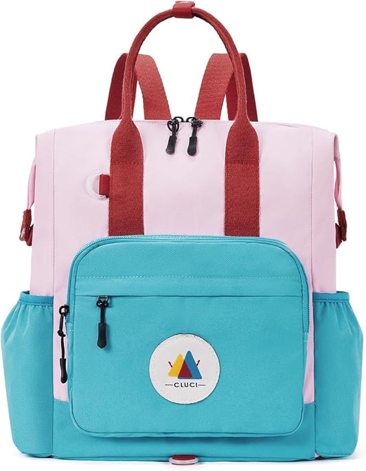 CLUCI Toddler Backpack, Multi Color, Unisex, 11 x 4.5 x 13 Inch, 1 Liter, Preschool Kindergarten School & Travel Backpack