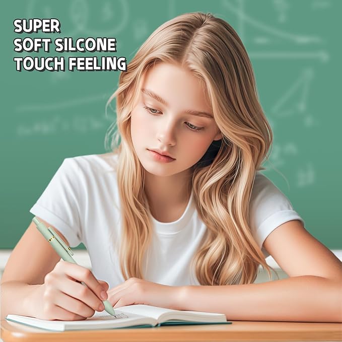 6 Pcs Gel Pens 0.5mm Quick Dry Black Ink Pens Fine Point Smooth Writing Pens, Cute Office and School Supplies Gifts for Women Teacher Students (6 Pcs Morandi Gold)