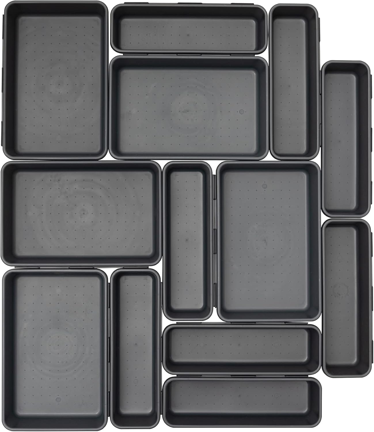 Office Drawer Organizers Bins Junk Drawer Organizers Tray Storage Dividers for Office Desk Dress Makeup (13pcs 2Size)