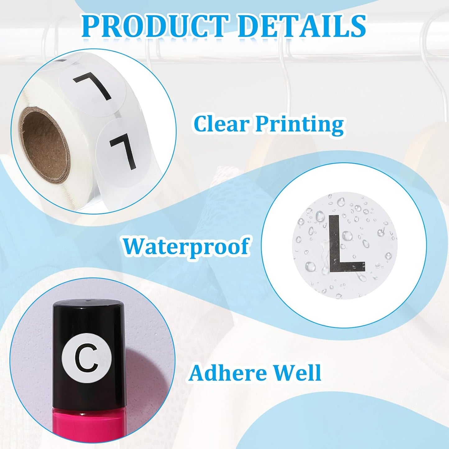 PATIKIL 1" Letter L Stickers, 4 Rolls Self-Adhesive Alphabet Round Circle Dots Labels for Organization Storage Inventory Boxes Scrapbook Craft 2000 Pcs Total