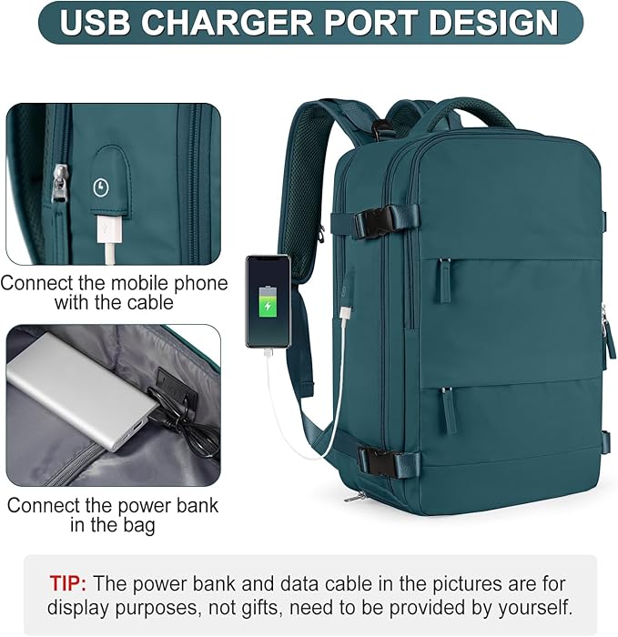 Large Travel Backpack For Women Men Airline Approved Carry On Backpack Flight Approved Waterproof Sports Luggage Backpack Casual Daypack Small Hiking Backpack