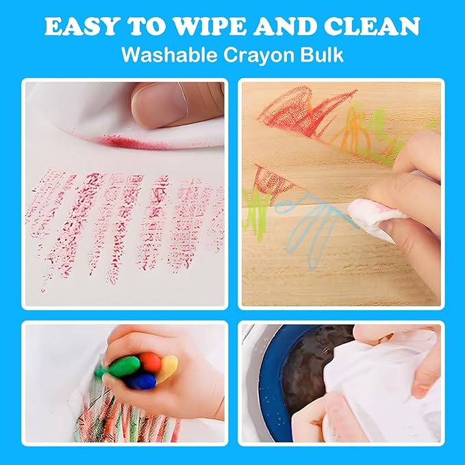 Peanut Crayons - Washable, Non-Toxic Toddler & Kids Crayons, Perfect for Creative Play (12 Pack)