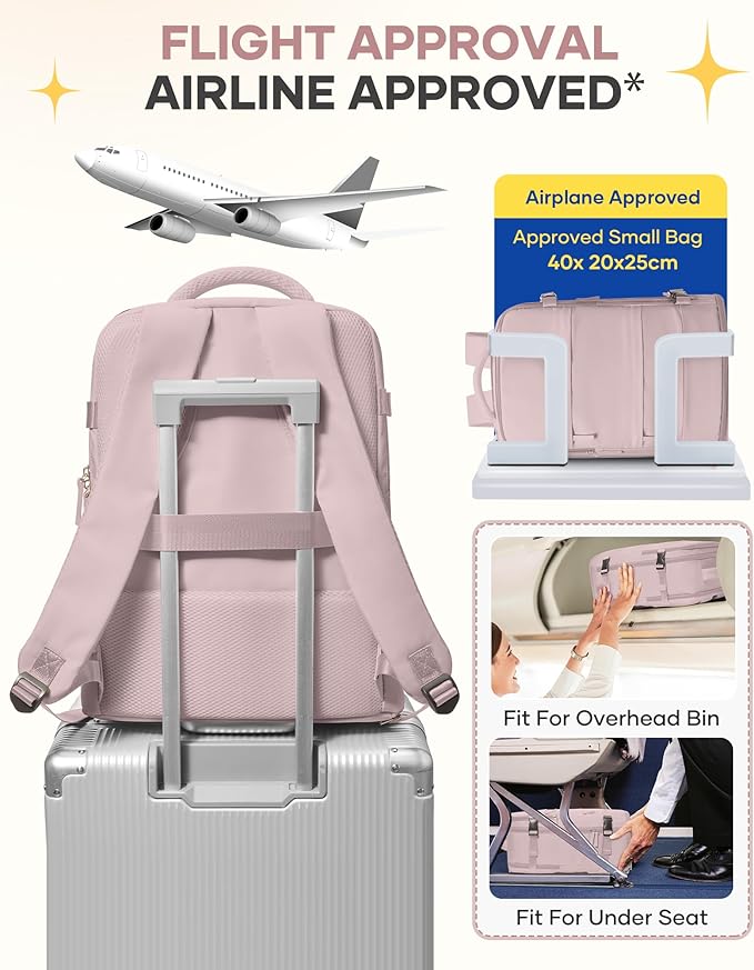 Travel Backpack For Women Men Airline Approved Carry On Backpack Flight Approved Waterproof Sports Backpack Casual Daypack Small Hiking Backpacks