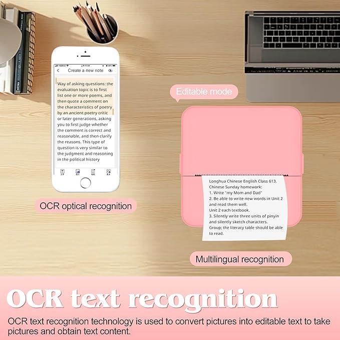 Print Pods Mini - Sticker Printer Portable Thermal Inkless Sticker Maker Machine Pocket Phone Instant Print for Study Graphics, Anatomical Diagrams, Photos