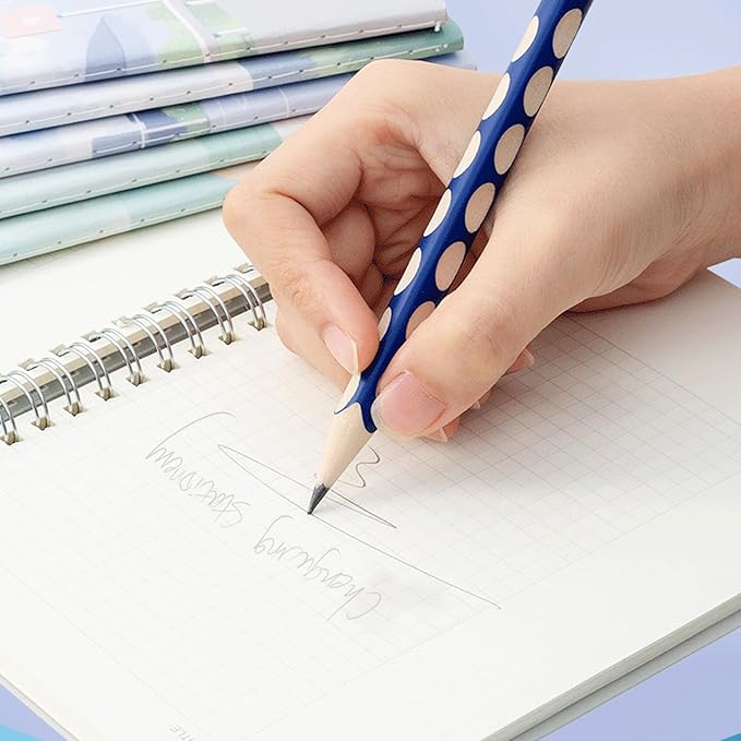 M&G 12 Pcs Triangular Pencils for Kids, Triangular Pole with Grip Correction HB Pencils, Pre-sharpened, Graphite Wood Pencils with Smooth Writing for School, Office, Painting, Sketching, Weddings