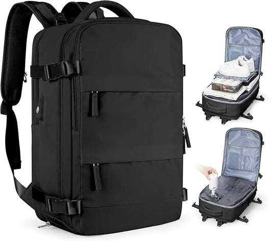 coofay Vacuum Backpack Travel with Pump Vacpack Travel Backpack with Vacuum System Compression Backpacks