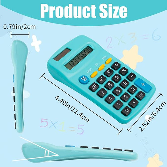 36 Pack Pocket Calculators, Solar & Battery Powered Desktop Calculators, 8 Digit Display, Mini Size, for Students, Kids, School, Home, Office (6 Colors)