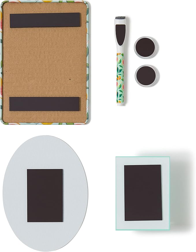 U Brands Citrus Orange Fruit Locker Accessory Kit, Includes Magnets, Mirror, Whiteboard, Marker, Organizer