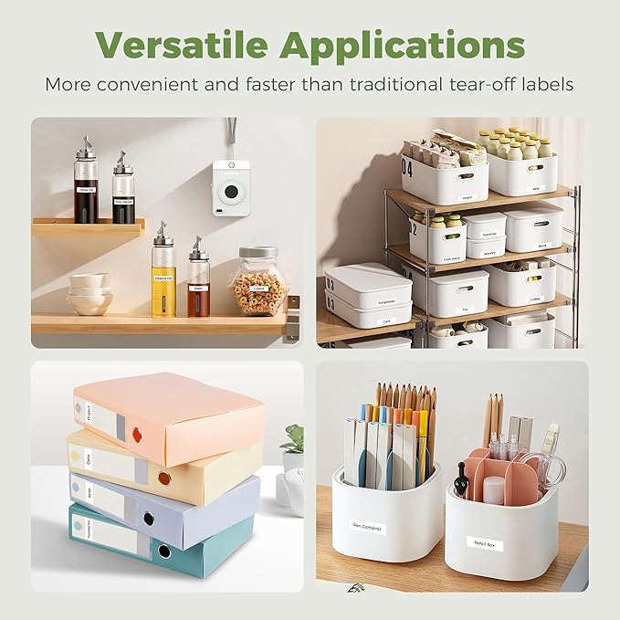 Joysea Portable Label Maker Machine with Tape, Bluetooth Thermal Sticker Maker for Home Kitchen & Office, Gray