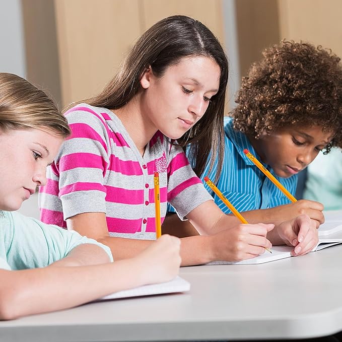 IKAYAS 400 Pack Yellow #2 HB Pencils with Erasers for Kids, Pre-Sharpened, Ambidextrous, Writing, Drawing, Sketching