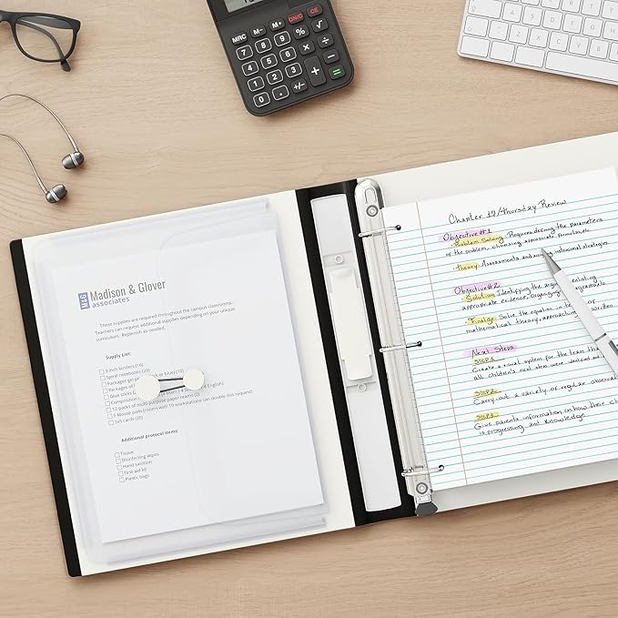 1" STAPLES Better View Binder with D-Rings, White