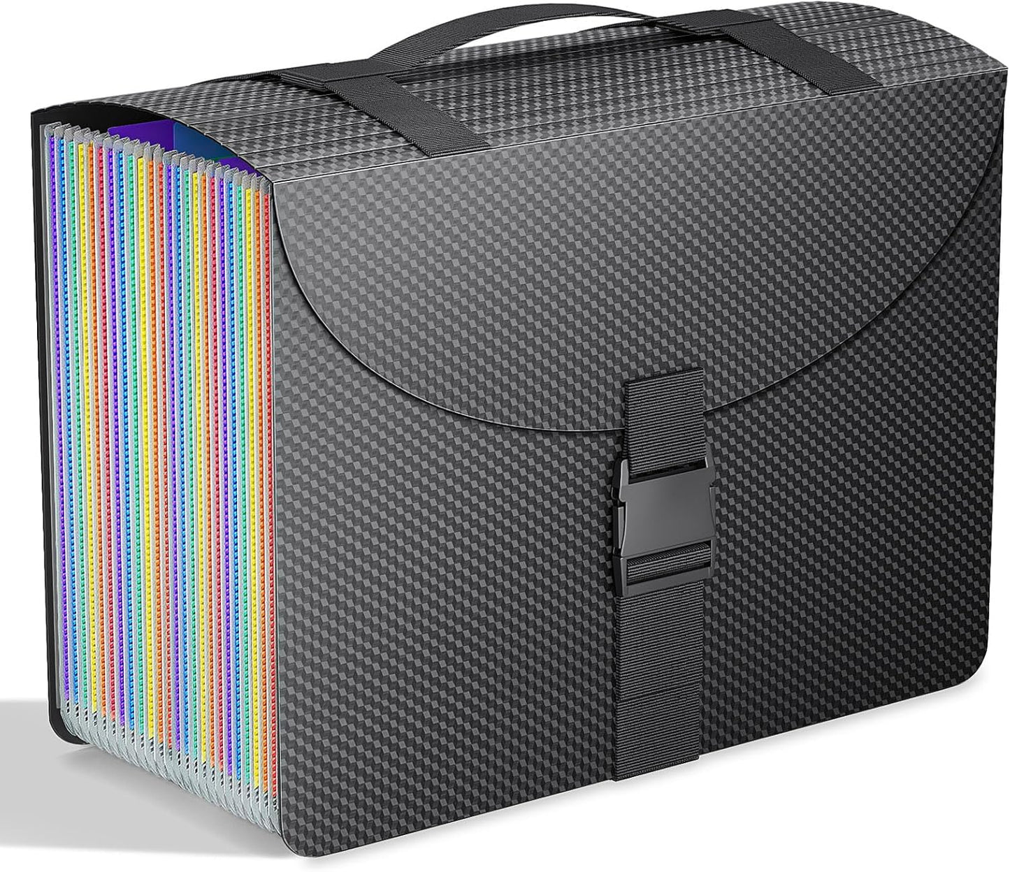 Expanding File Folders with Handle,25 Pockets Accordion File Organizer Expandable,Portable Expandable File Box,Sturdy Accordian Filing Organizer with Tab for Document Paper Bill Receipt,Diamond