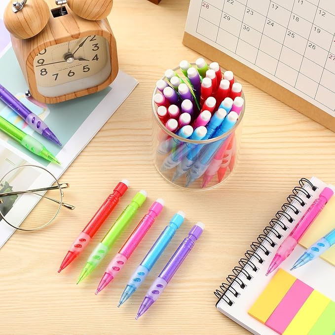 250 Pcs Mini Mechanical Pencils Automatic Pencils with Erasers 0.7 mm Small Point for Writing Drawing Sketching Home Office School Supplies