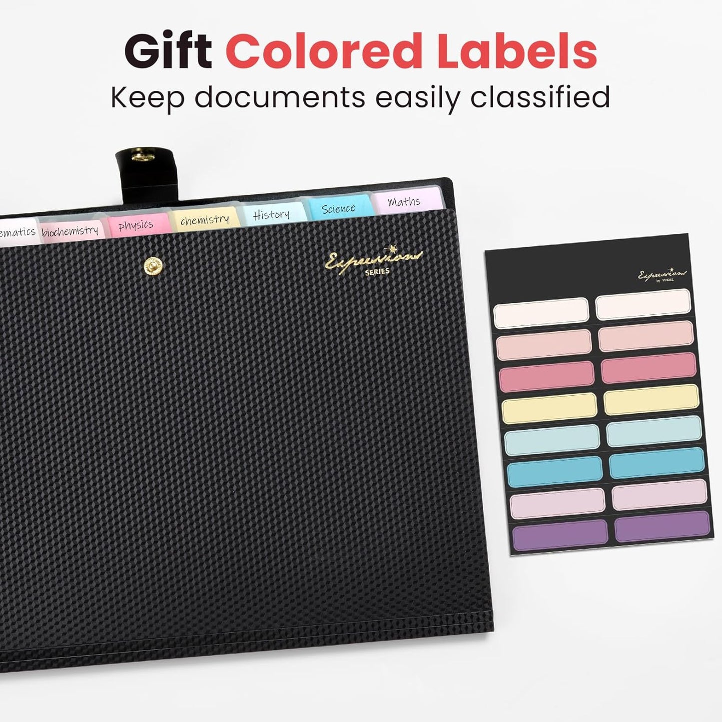 Sooez Accordion File Organizer, 8 Pocket Expanding File Folder with Labels, Letter Size Folders for Documents, Portable Paper Bill Receipt Organizer for Home School Office Supplies, Sky Blue