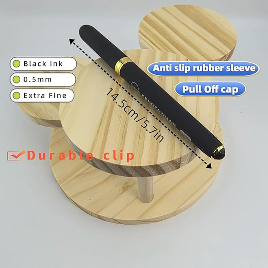 Fengtaiyuan P18Pro, Gel Ink Rollerball Pens, Black Ink, Extra FIne 0.5mm, Writting Pens, Smooth, 18 Pack (Black-0.5m)