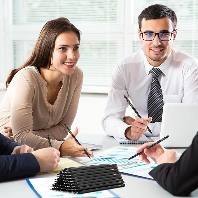 VUSIGN Pencils Bulk - 72 Pack 2B Pre-sharpened Drawing Pencils, With 1 Sharpener & 2 Erasers, for Art,Sketching, Shading, School & Office Supplies, Black